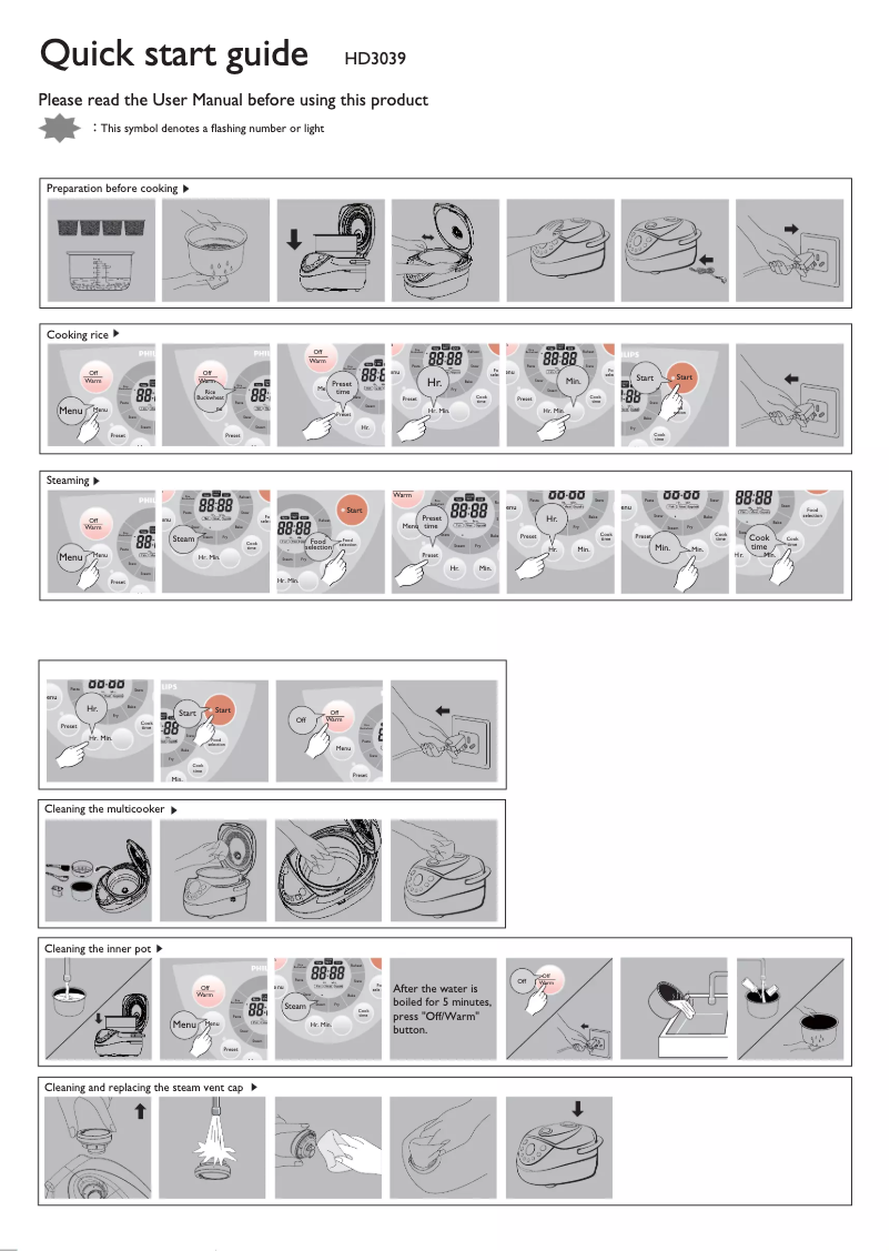 Image de la première page du manuel de l'appareil Viva Collection HD3039