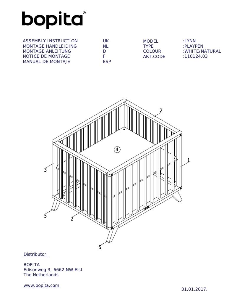 Page n°1 - Manuel utilisateur Bopita Lynn