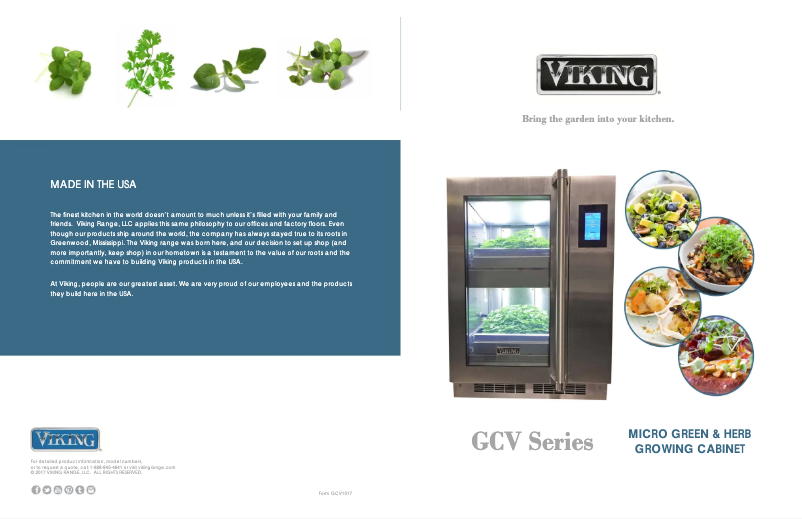 Page 1 de la notice Brochure Viking GCV12RSS