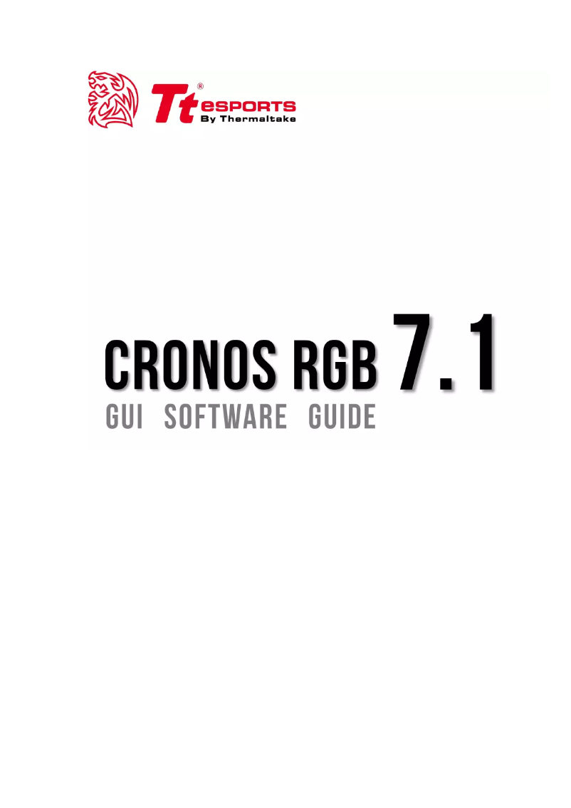 Page 1 de la notice Manuel utilisateur Thermaltake CRONOS RGB 7.1