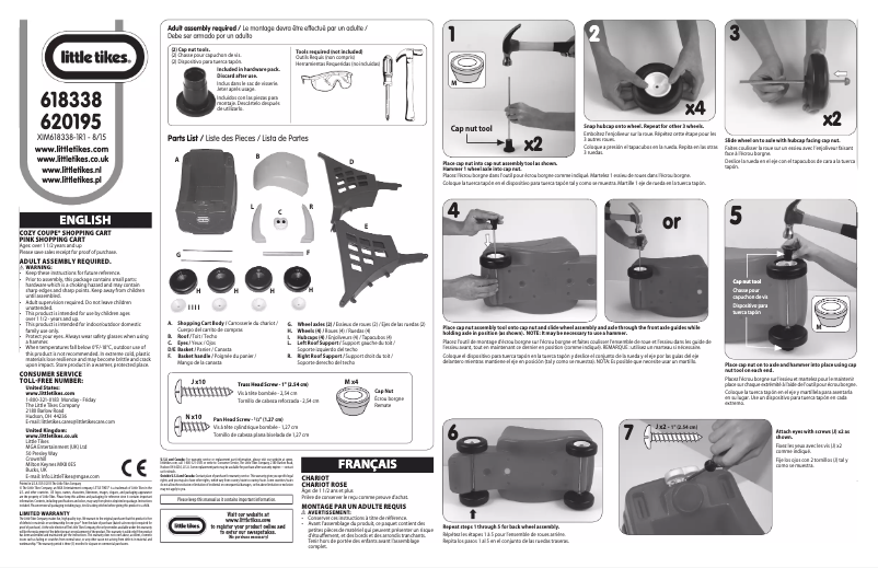 Imagen de la primera página del manual del dispositivo Cozy Coupe Shopping Cart