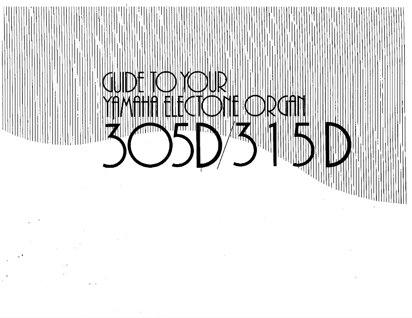 Page 1 de la notice Manuel utilisateur Yamaha Electone 315D