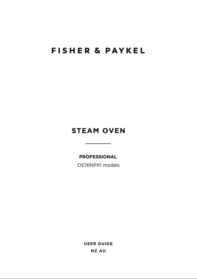 Page 1 de la notice Manuel utilisateur Fisher & Paykel OS76NPX1
