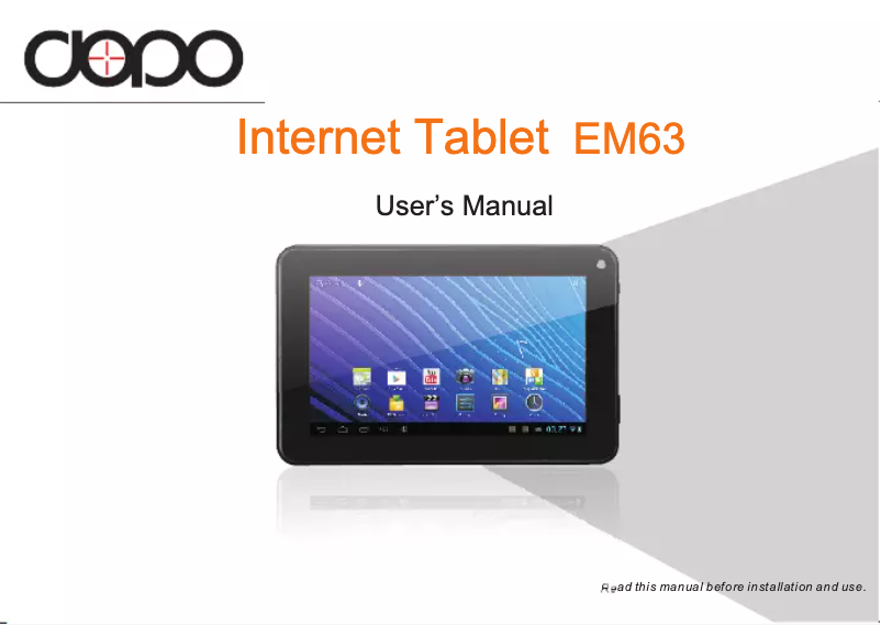 Page 1 de la notice Manuel utilisateur Dopo EM63