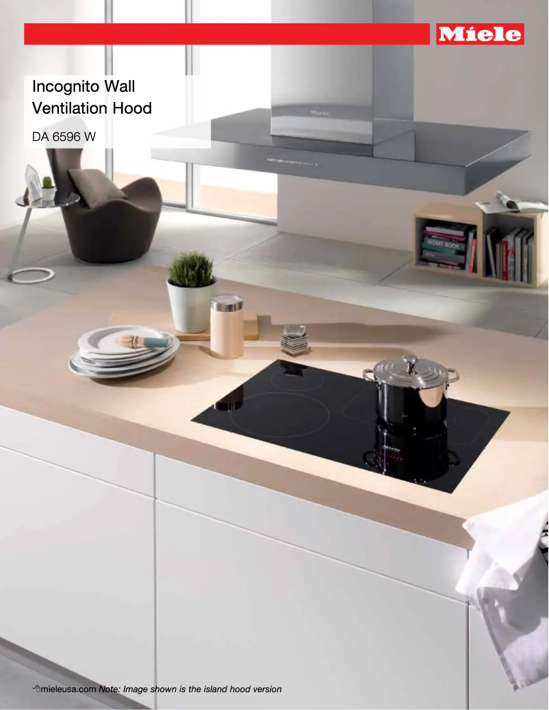 Page 1 de la notice Fiche technique Miele DA 6596 W