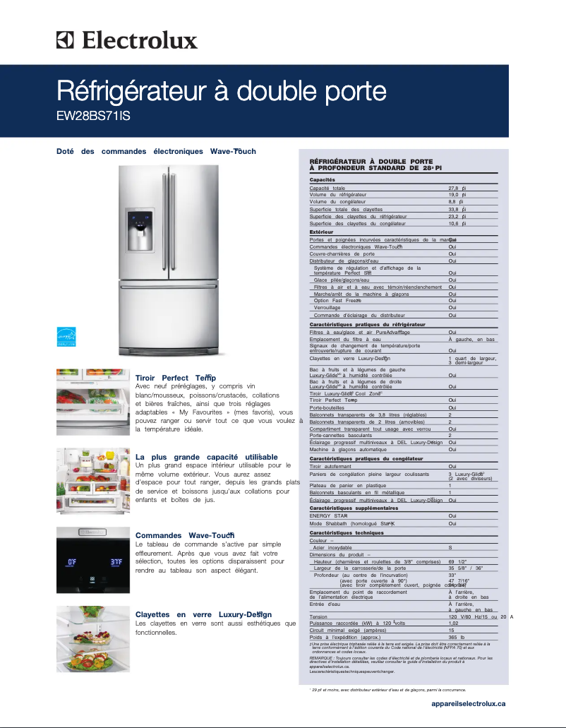 Image de la première page du manuel de l'appareil EW28BS71IW