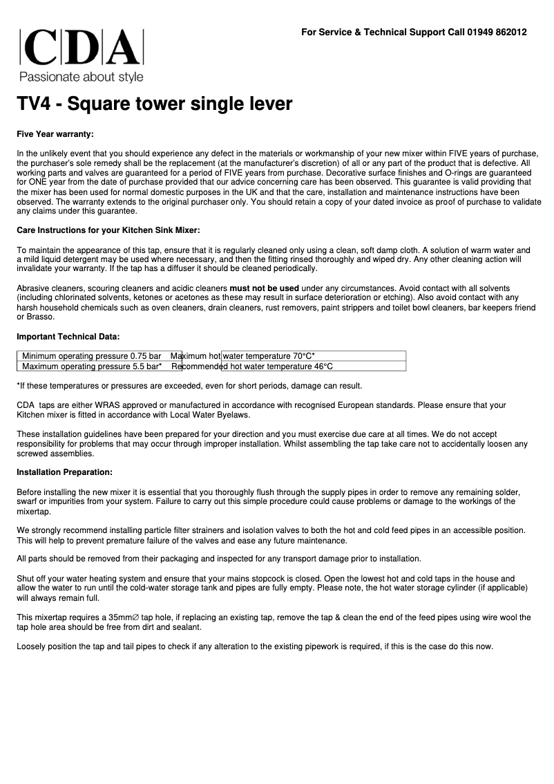 Page 1 de la notice Manuel utilisateur CDA TV4CH