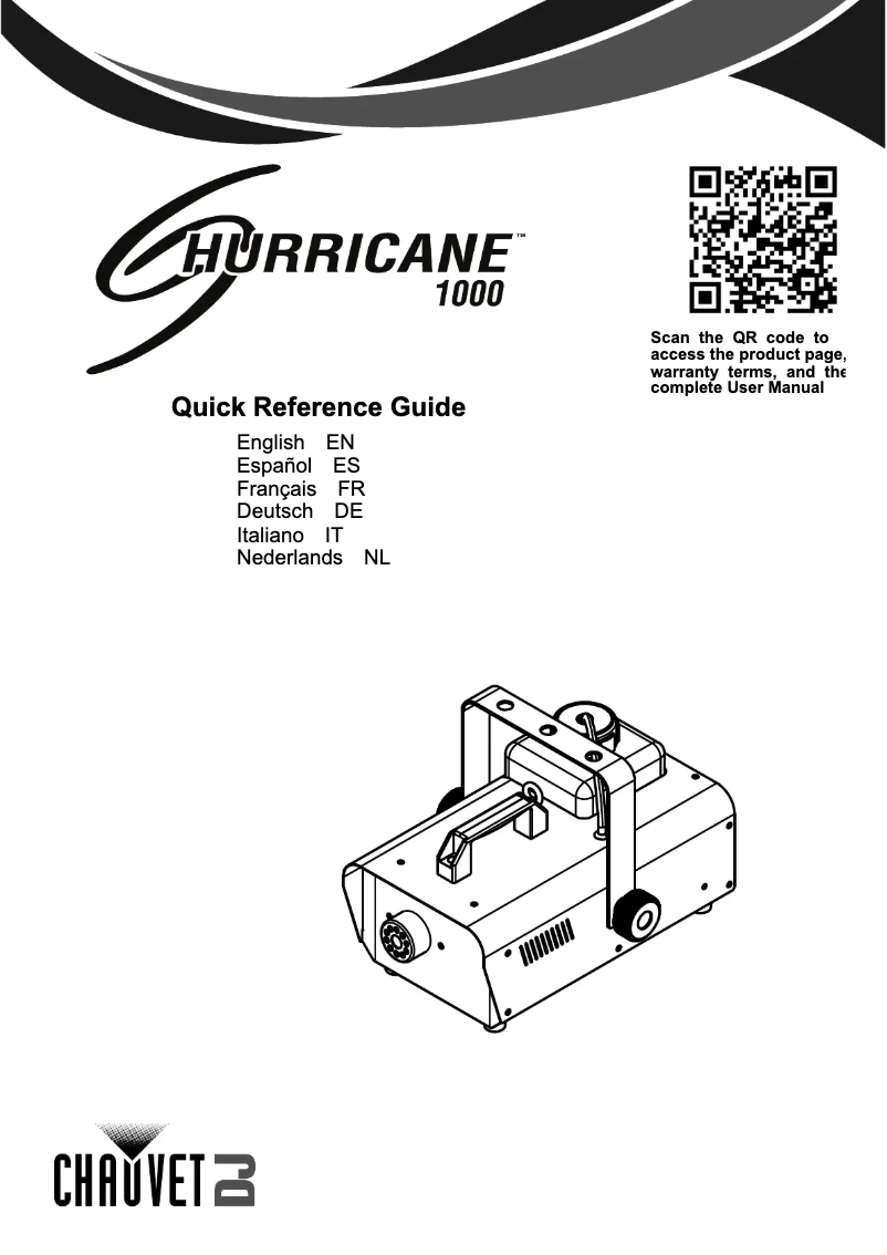 Page 1 de la notice Manuel utilisateur Chauvet Hurricane 1000