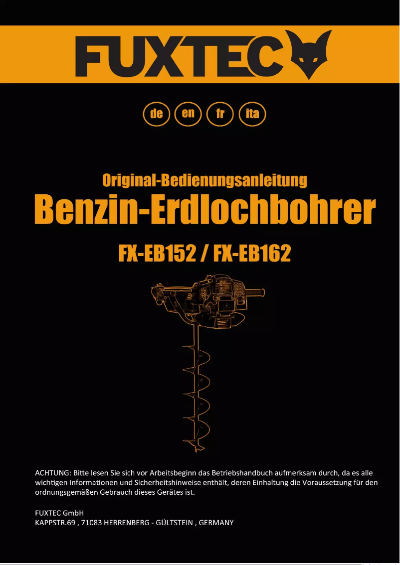 Image de la première page du manuel de l'appareil FX-EB152