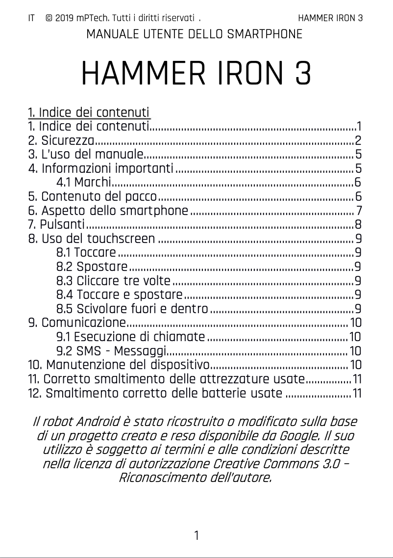 Image de la première page du manuel de l'appareil Iron 3