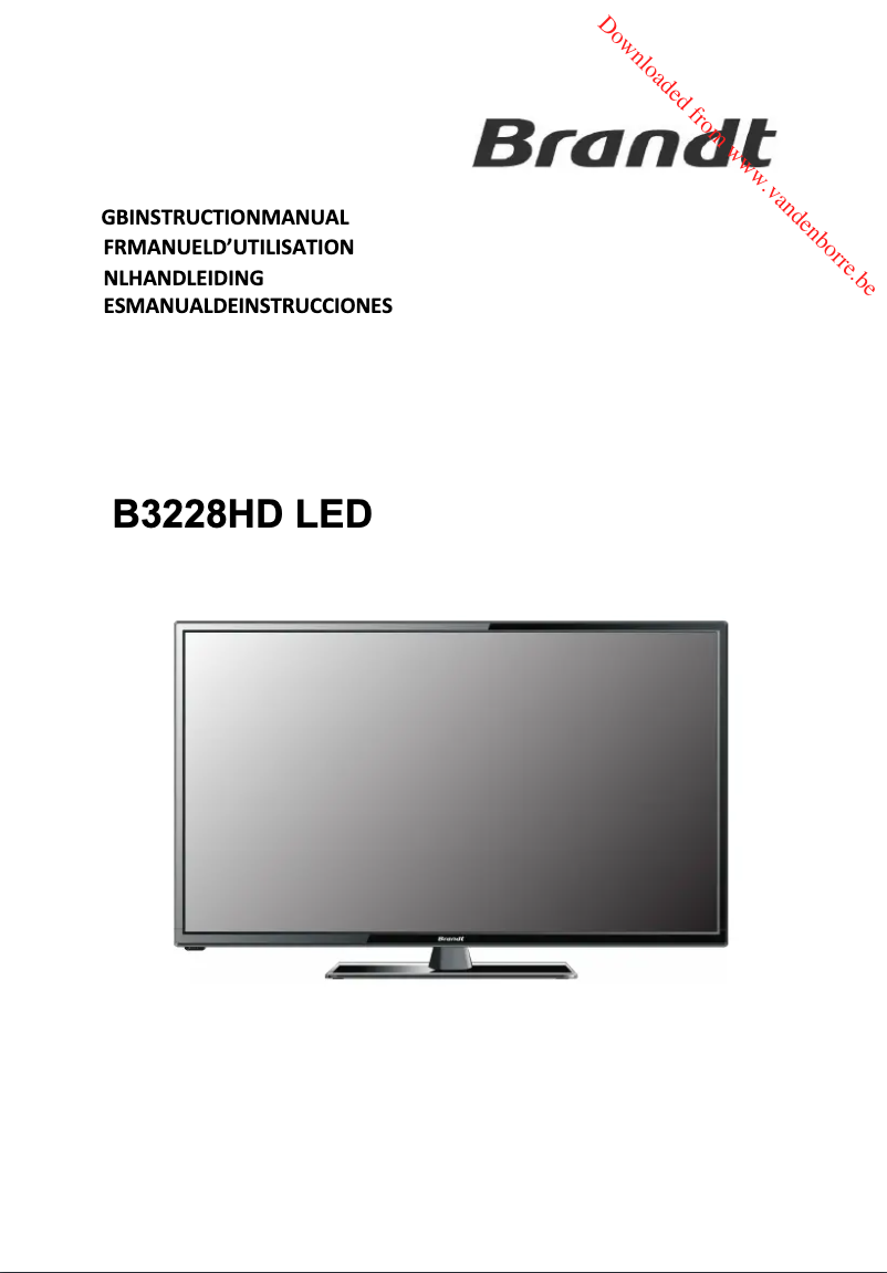 Image de la première page du manuel de l'appareil B3228HDLED