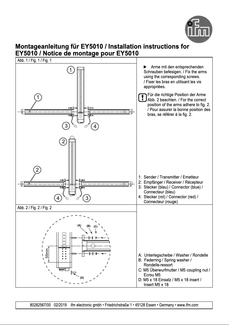 Page n°1 - Manuel utilisateur IFM EY5010