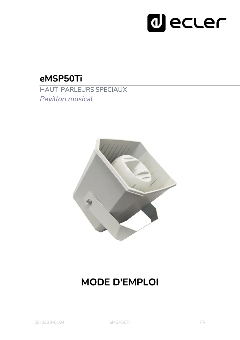 First page image of the manual for eMSP50Ti