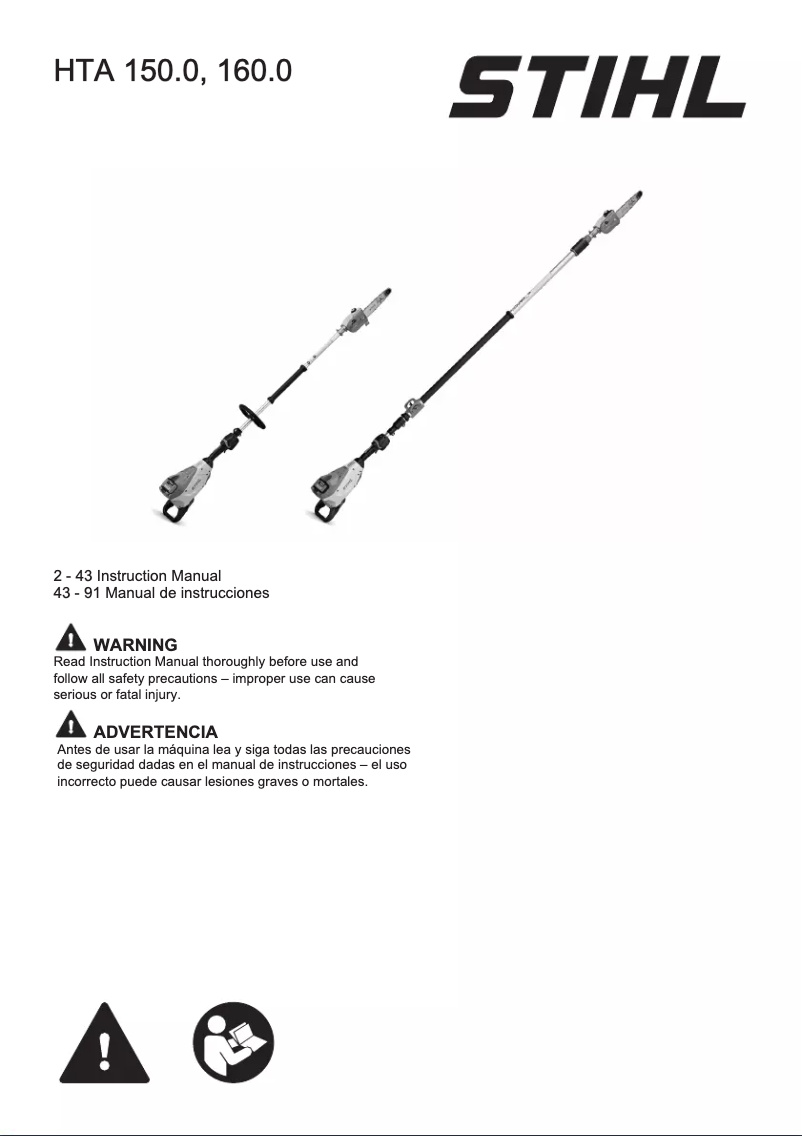 Página 1 del manual Manual de usuario Stihl HTA 160.0