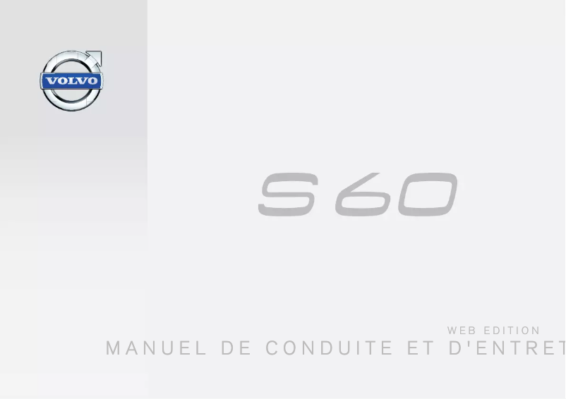 Page 1 de la notice Manuel utilisateur Volvo S60 (2013)