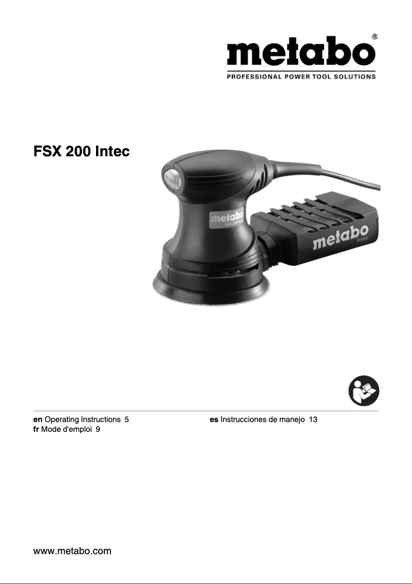 Page 1 de la notice Manuel utilisateur Metabo FSX 200 Intec