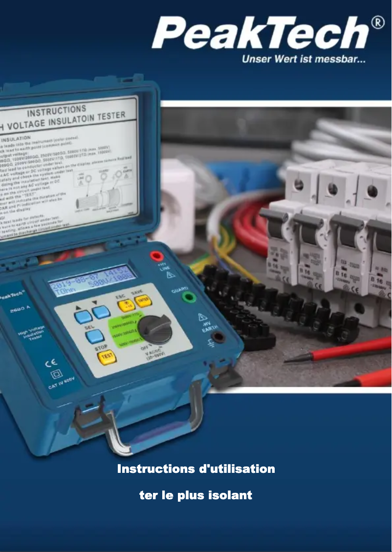 Page 1 de la notice Manuel utilisateur PeakTech 2685 A