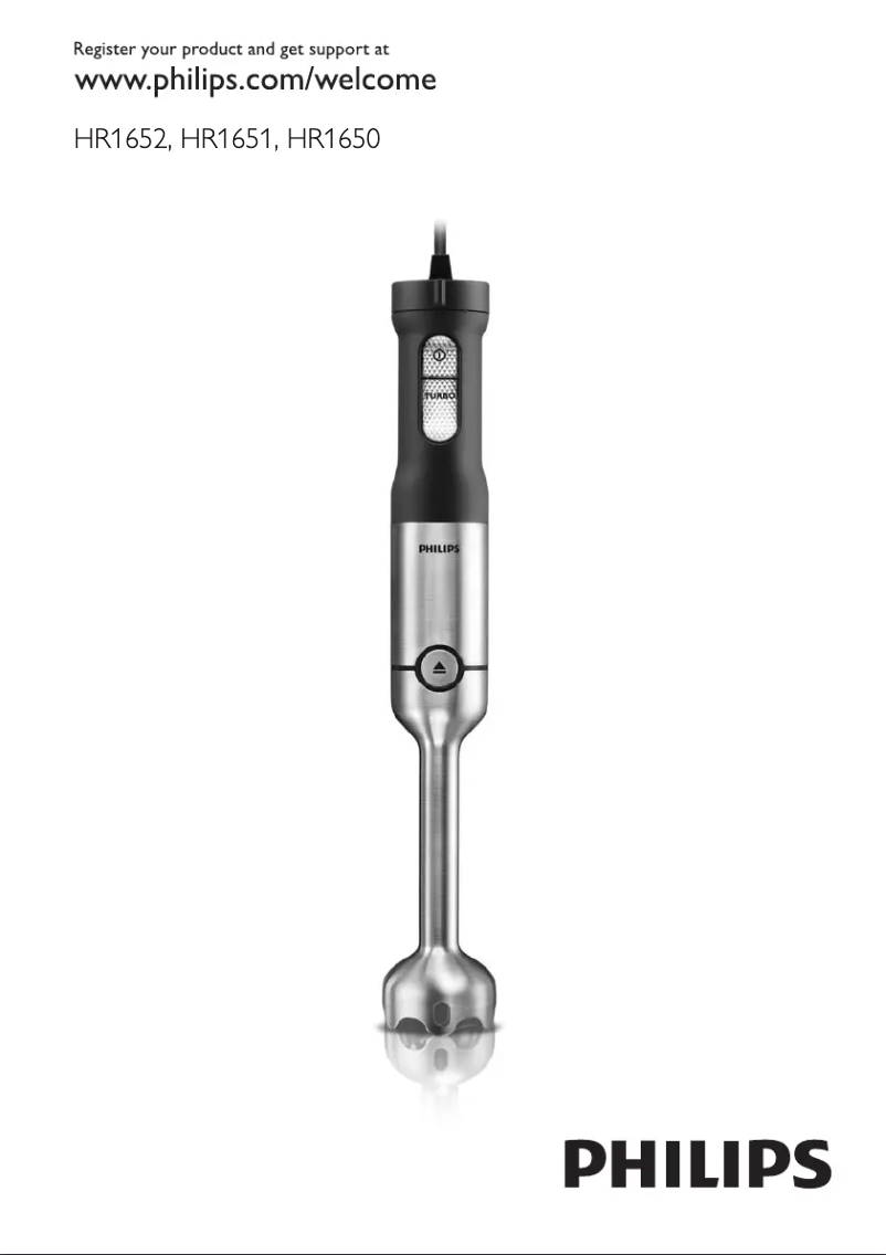 Image de la première page du manuel de l'appareil Avance Collection HR1651