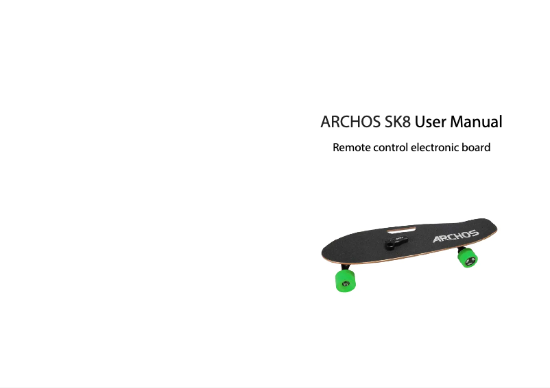 Page 1 de la notice Manuel utilisateur Archos SK8