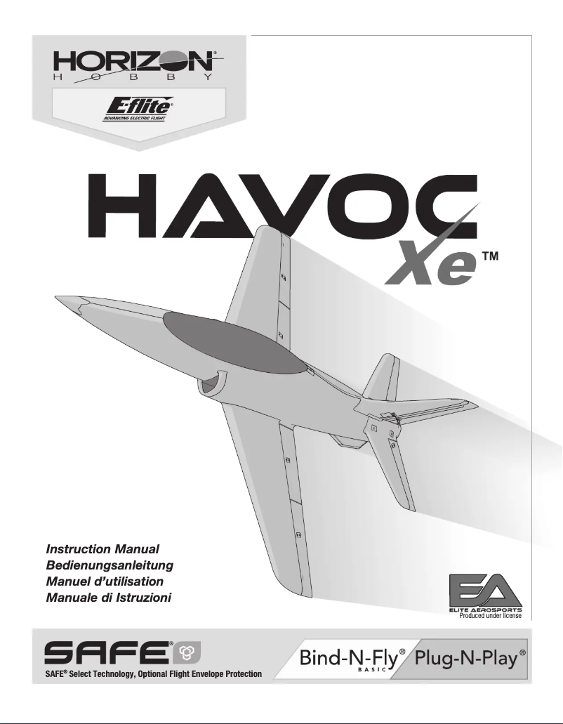 Page 1 de la notice Manuel utilisateur E-flite HAVOC Xe