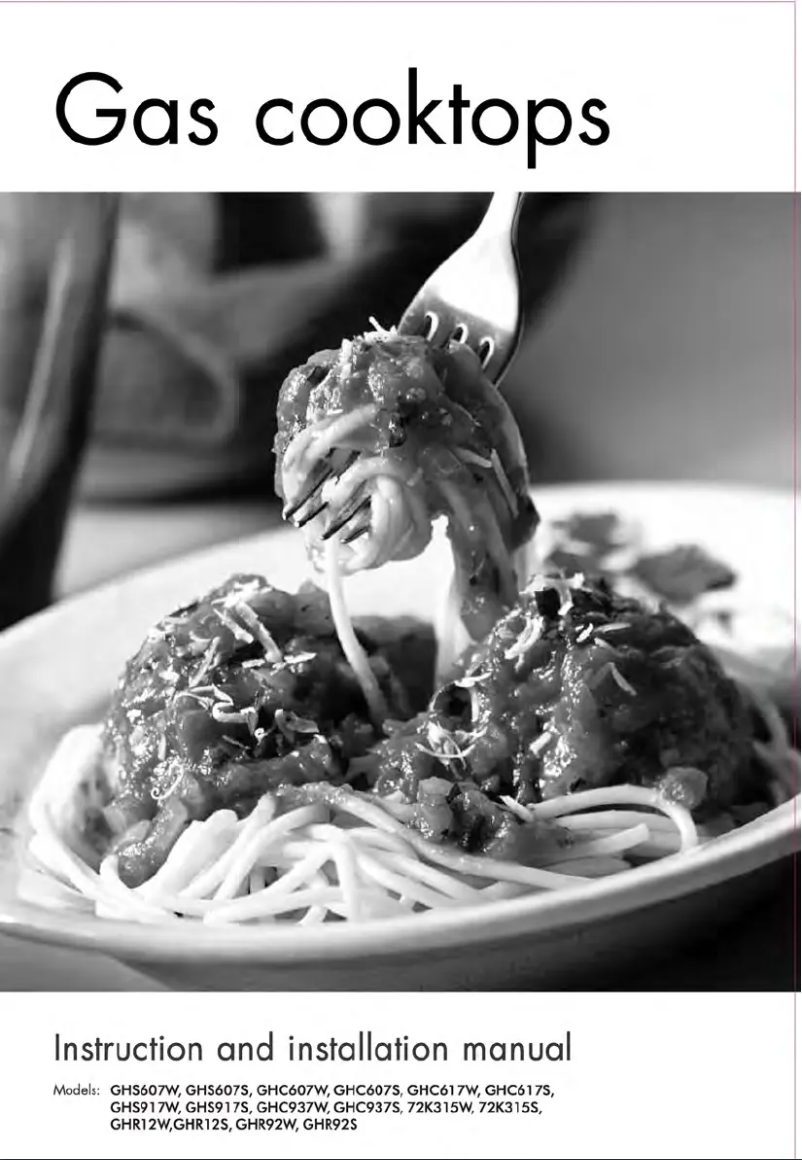 Page n°1 - Guide d'installation Westinghouse GHR12W