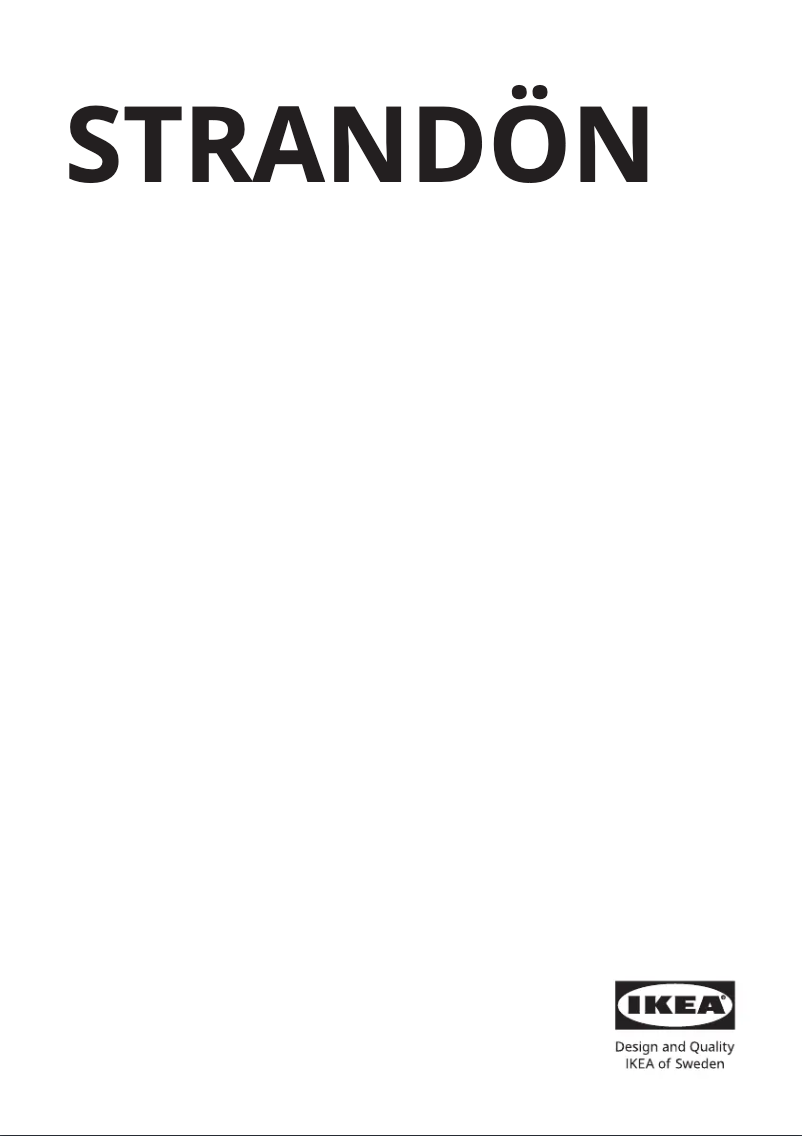 Page 1 de la notice Manuel utilisateur Ikea STRANDÖN 505.758.49