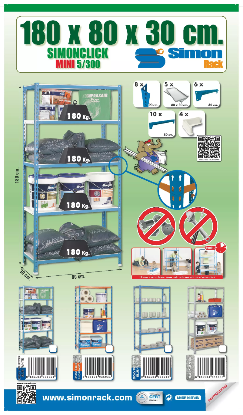 Page 1 de la notice Manuel utilisateur Simonrack Simonclick Plus 5/500