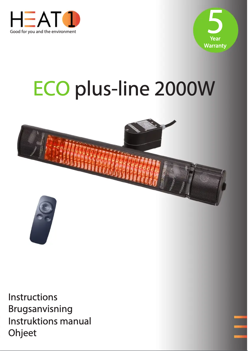 Page n°1 - Manuel utilisateur Heat1 ECO plus-line 2000W