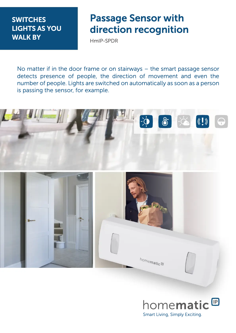 Page 1 de la notice Fiche technique Homematic IP HmIP-SPDR