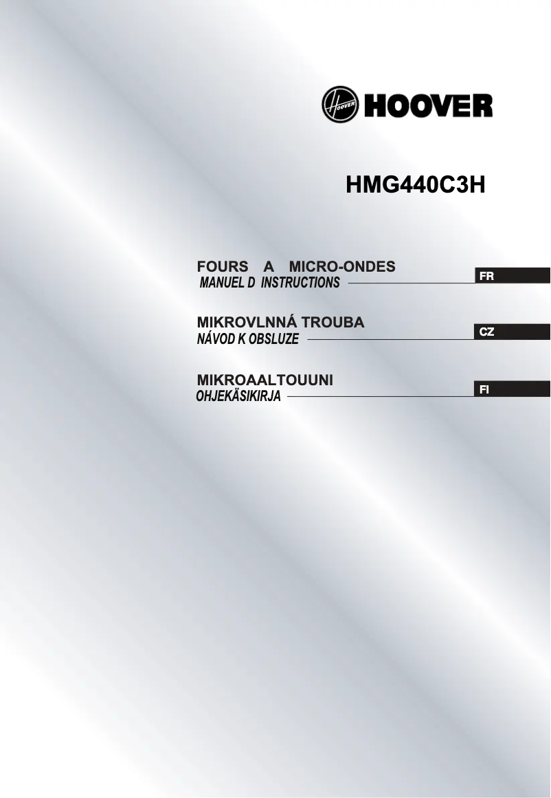 Page n°1 - Manuel utilisateur Hoover HMG440C3H
