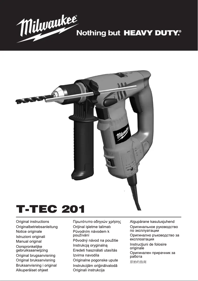 Page n°1 - Manuel utilisateur Milwaukee T-TEC 201