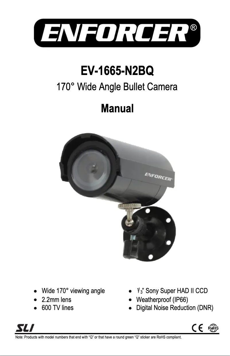 Page n°1 - Manuel utilisateur Enforcer EV-1665-N2BQ