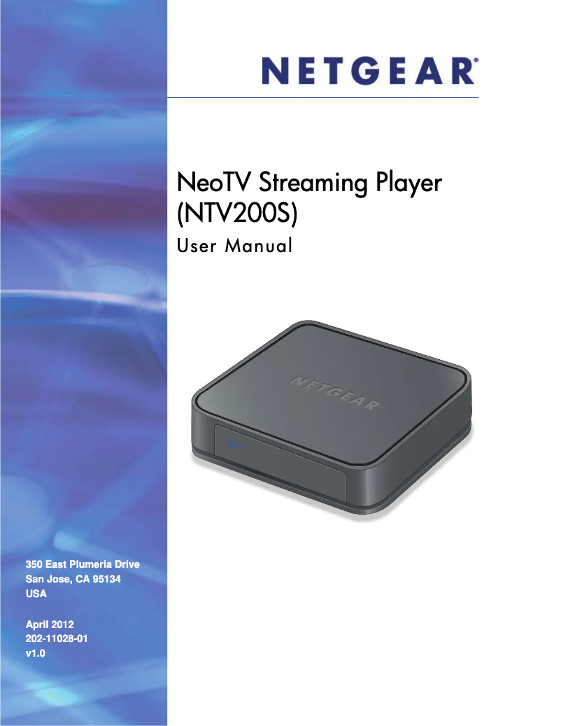 Page 1 de la notice Mode d'emploi Netgear NeoTV NTV200