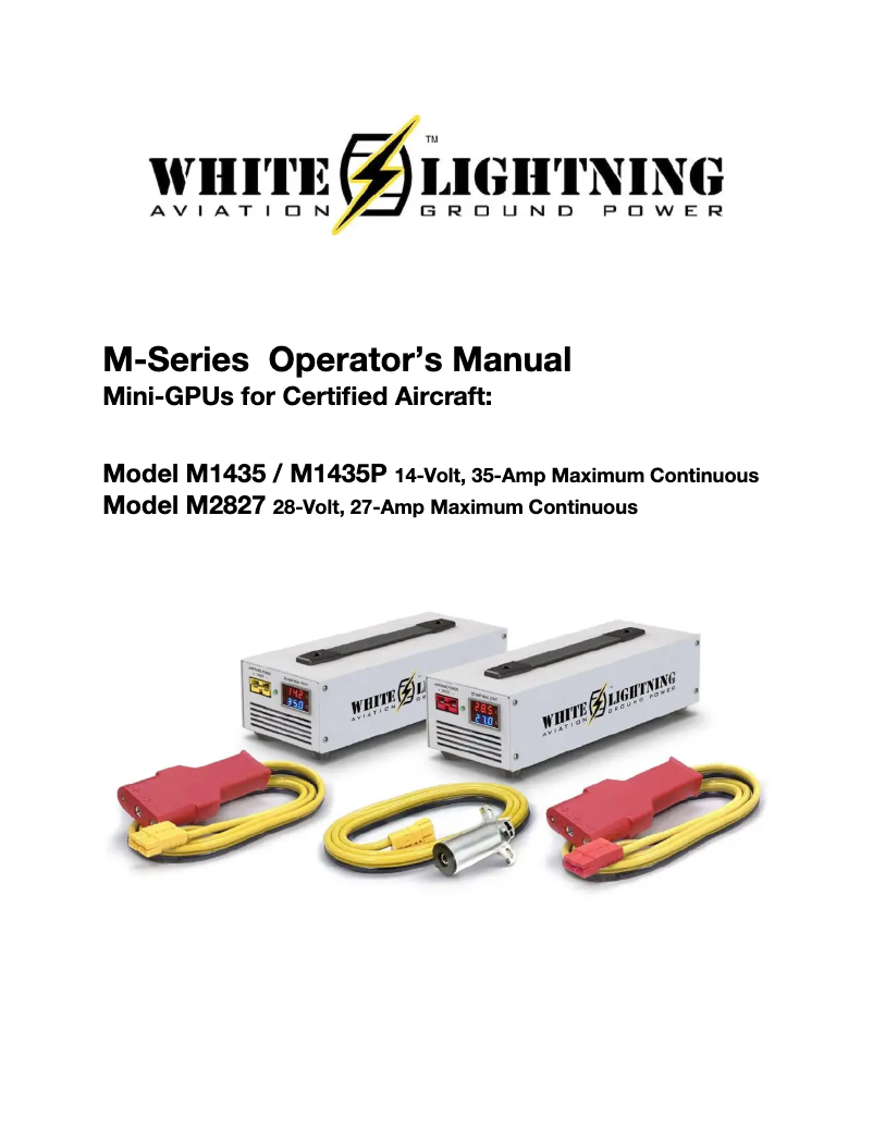 Page n°1 - Manuel utilisateur White Lightning M1435