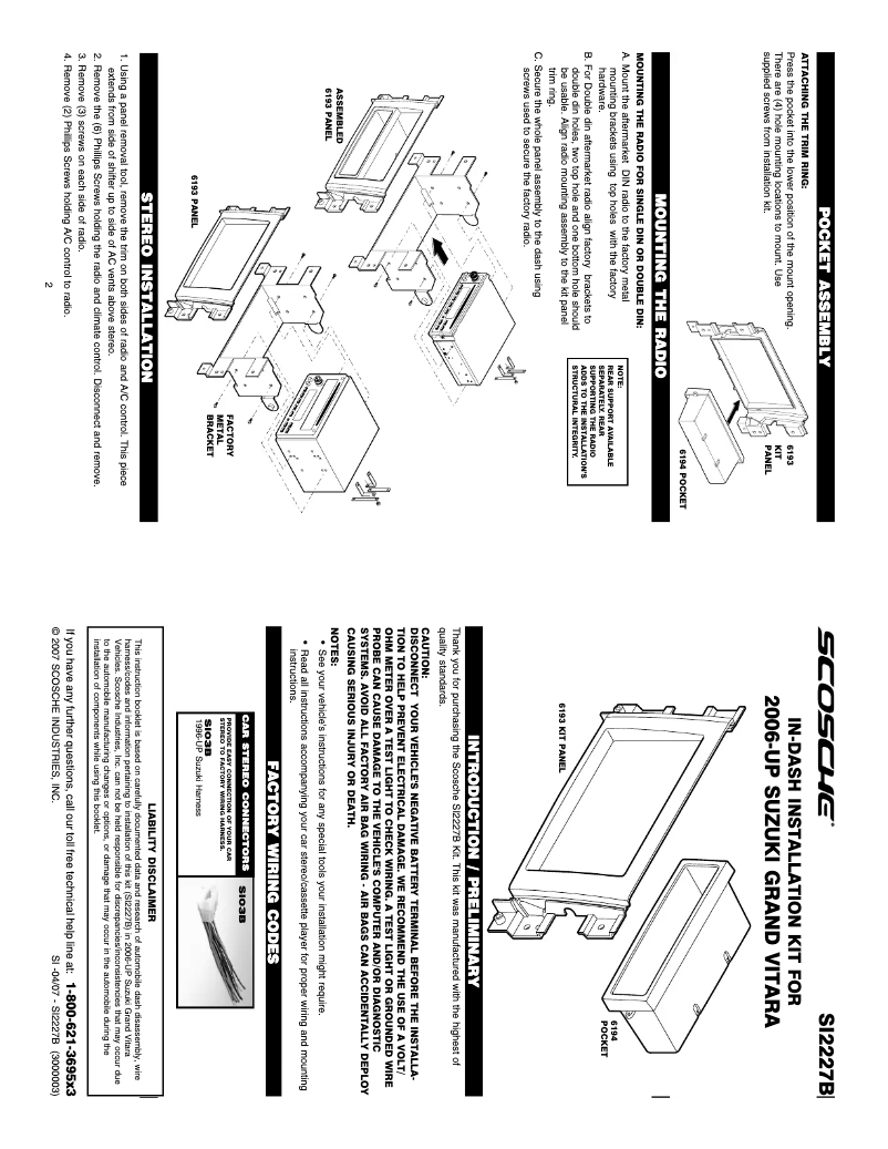 Page 1 de la notice Manuel utilisateur Scosche SI2227B