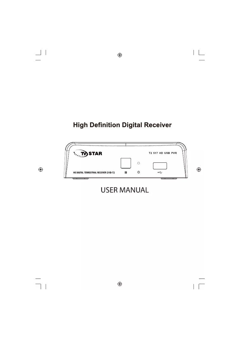 Page 1 de la notice Manuel utilisateur TV Star T2 517 HD USB PVR