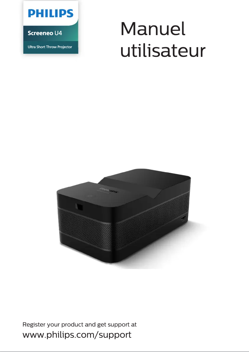 Page 1 de la notice Manuel utilisateur Philips Screeneo U4 SCN350