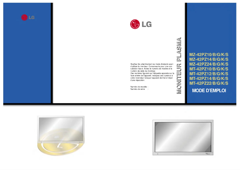 Image de la première page du manuel de l'appareil MZ-42PZ14