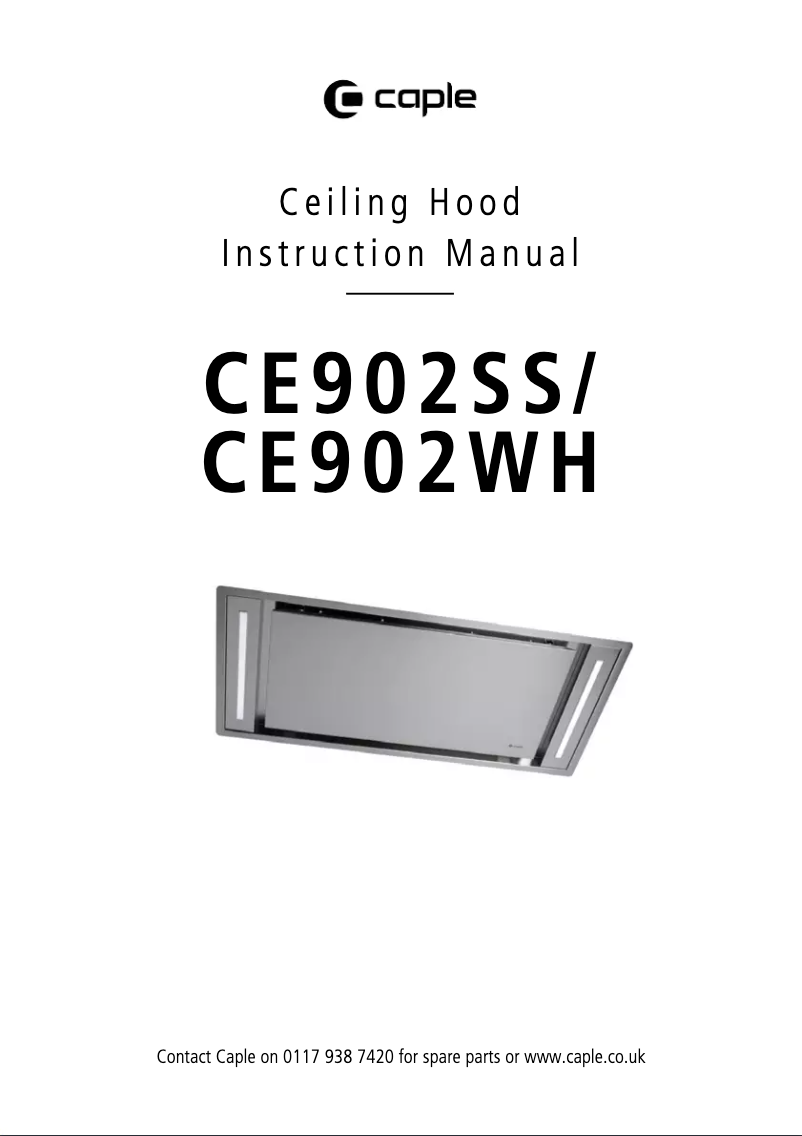 Page n°1 - Manuel utilisateur Caple CE902WH