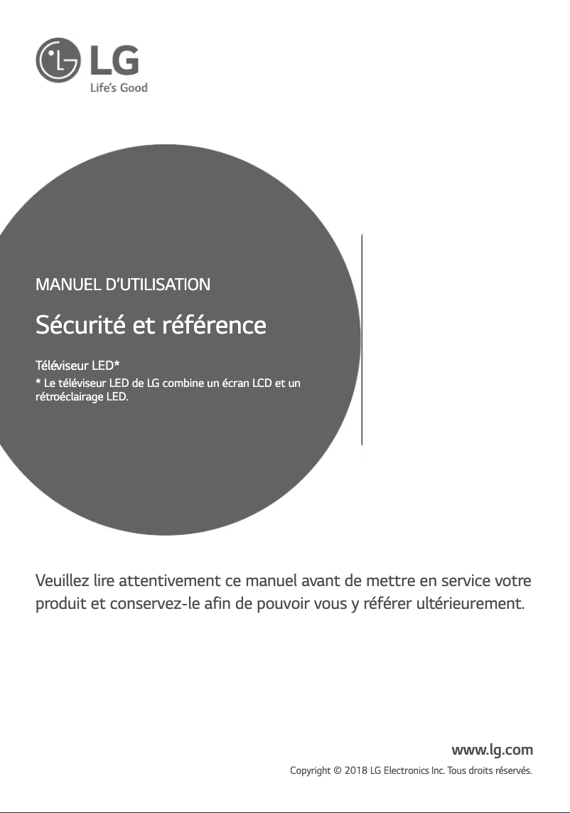 Image de la première page du manuel de l'appareil 32LK510BPVD