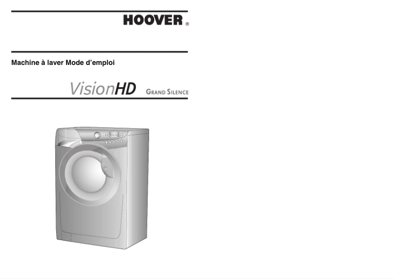 Page n°1 - Manuel utilisateur Hoover VHD 814 Z-47