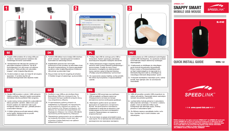 Image de la première page du manuel de l'appareil SL-6142-BK