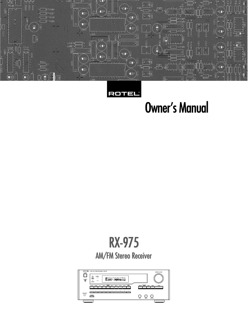 Página 1 del manual Manual de usuario Rotel RX-975