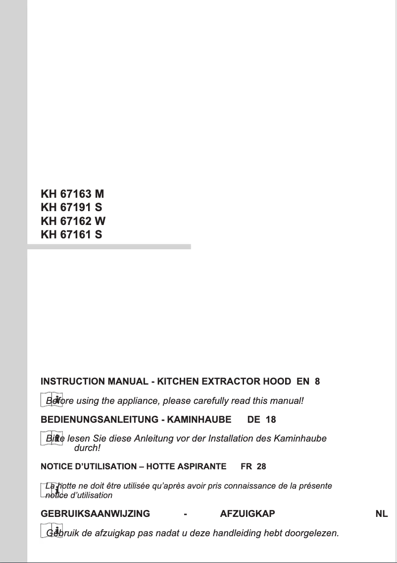 Image de la première page du manuel de l'appareil KH 67163 M