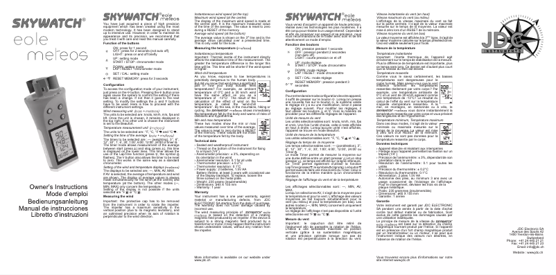 Page n°1 - Manuel utilisateur JDC Skywatch Eole