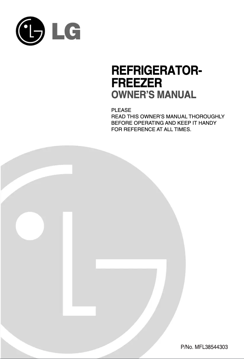 Page 1 de la notice Manuel utilisateur LG GR-B492YVC