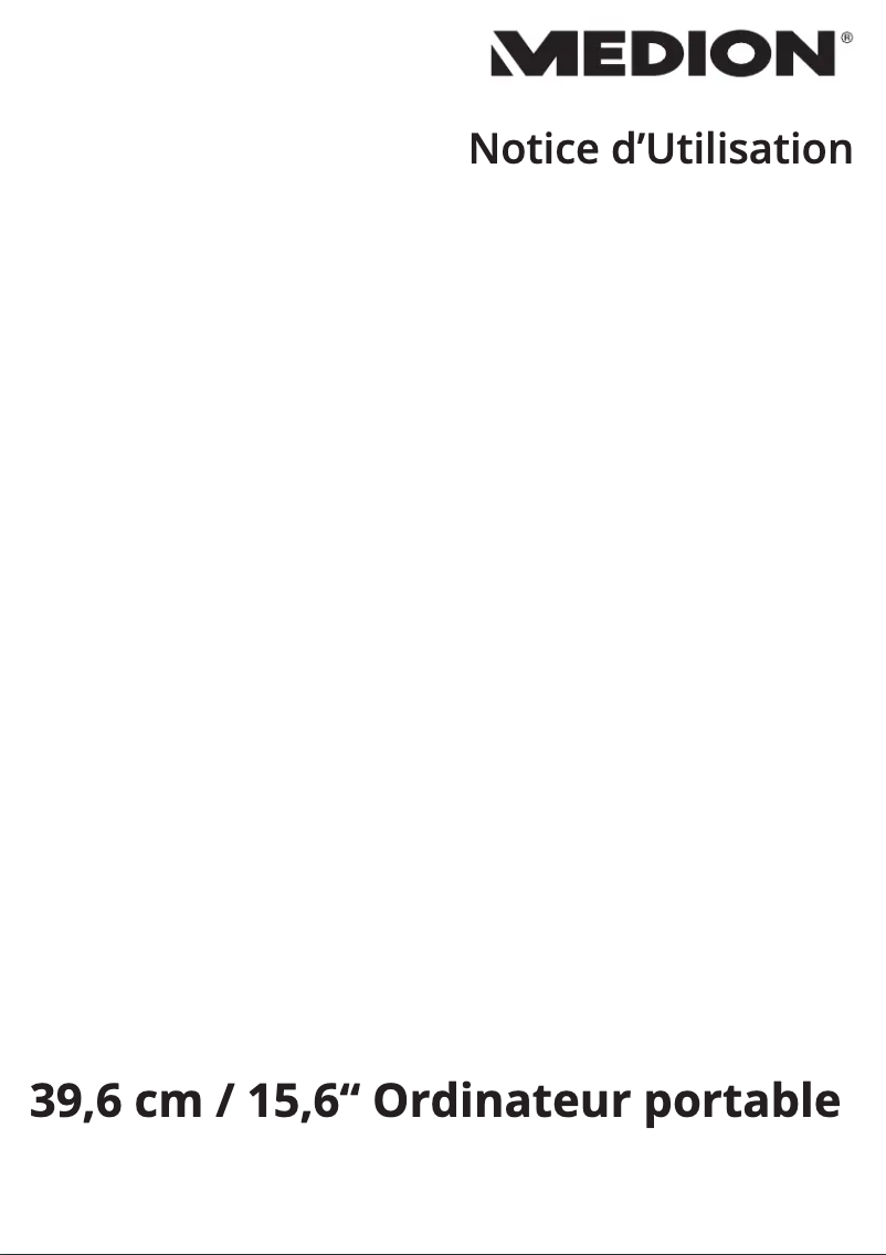 Page 1 de la notice Manuel utilisateur Medion AKOYA P15645 (MD 61587)