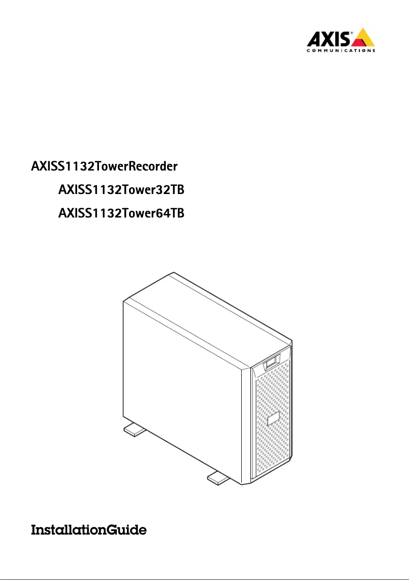 Page 1 de la notice Manuel utilisateur Axis S1132
