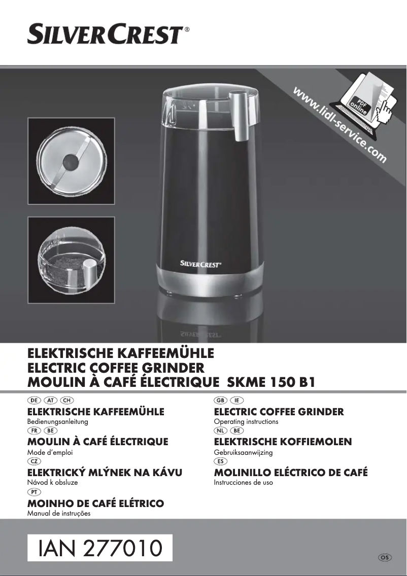 Page n°1 - Manuel utilisateur SilverCrest SKME 150 B1