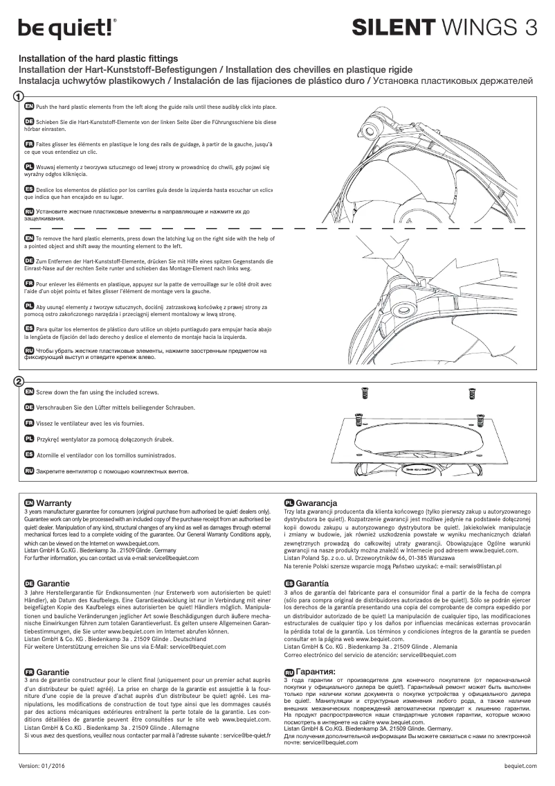 Image de la première page du manuel de l'appareil Silent Wings 3